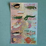 Glitzer Fische Stickersheet