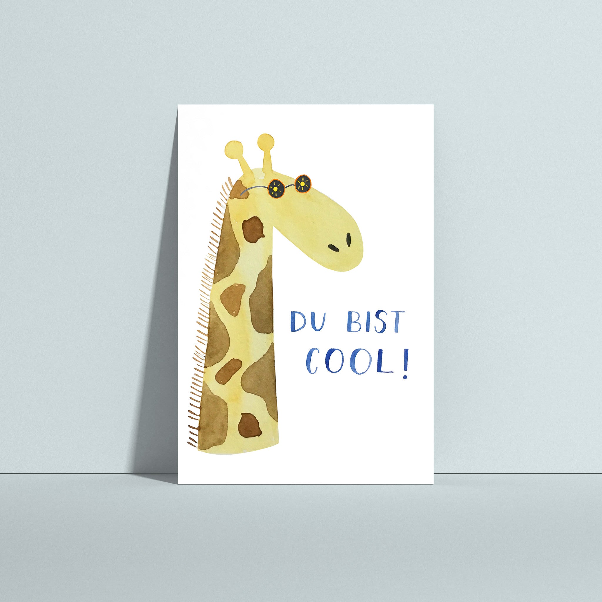 POSTKARTE GIRAFFE "DU BIST COOL"