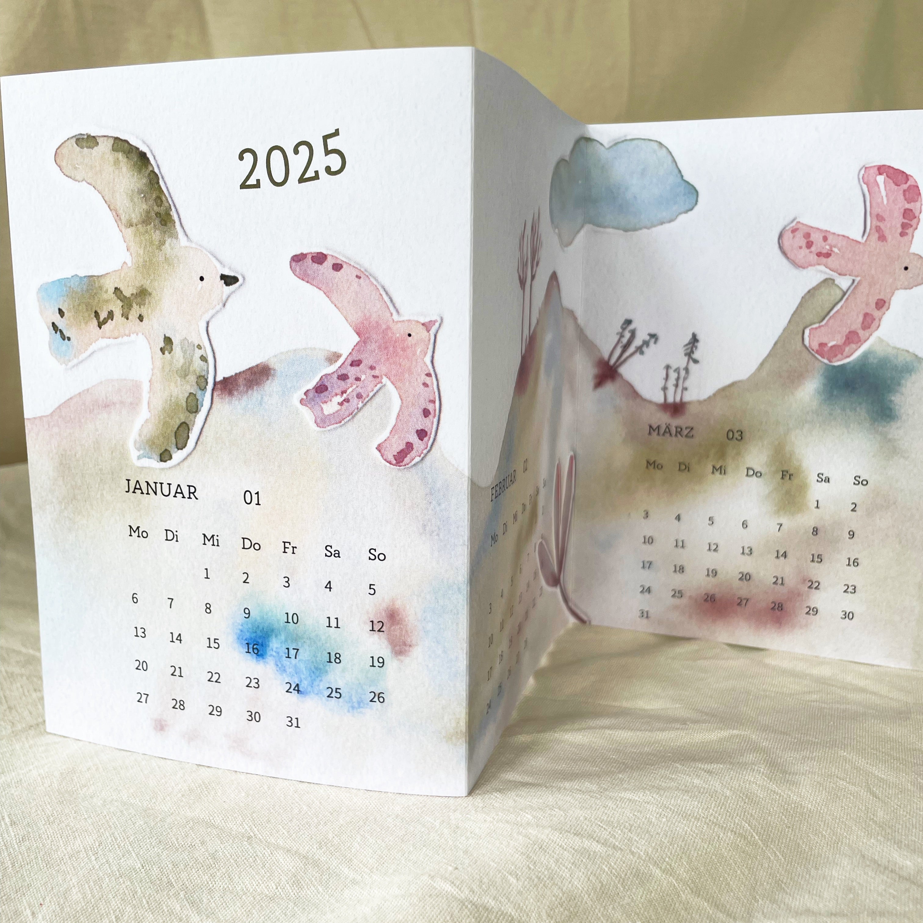 Tischkalender 2025 Vögel