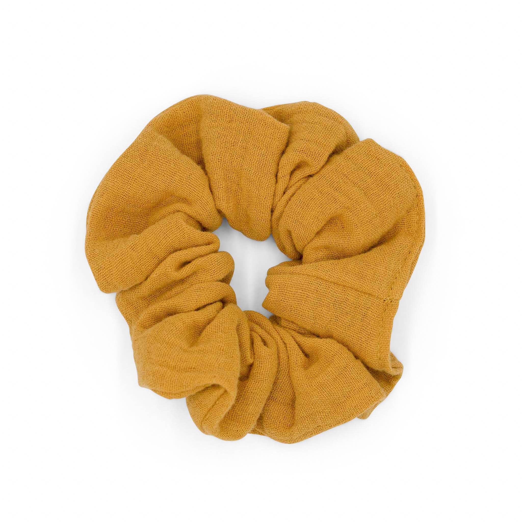 Musselin-Scrunchie • Kinder: Senfgelb