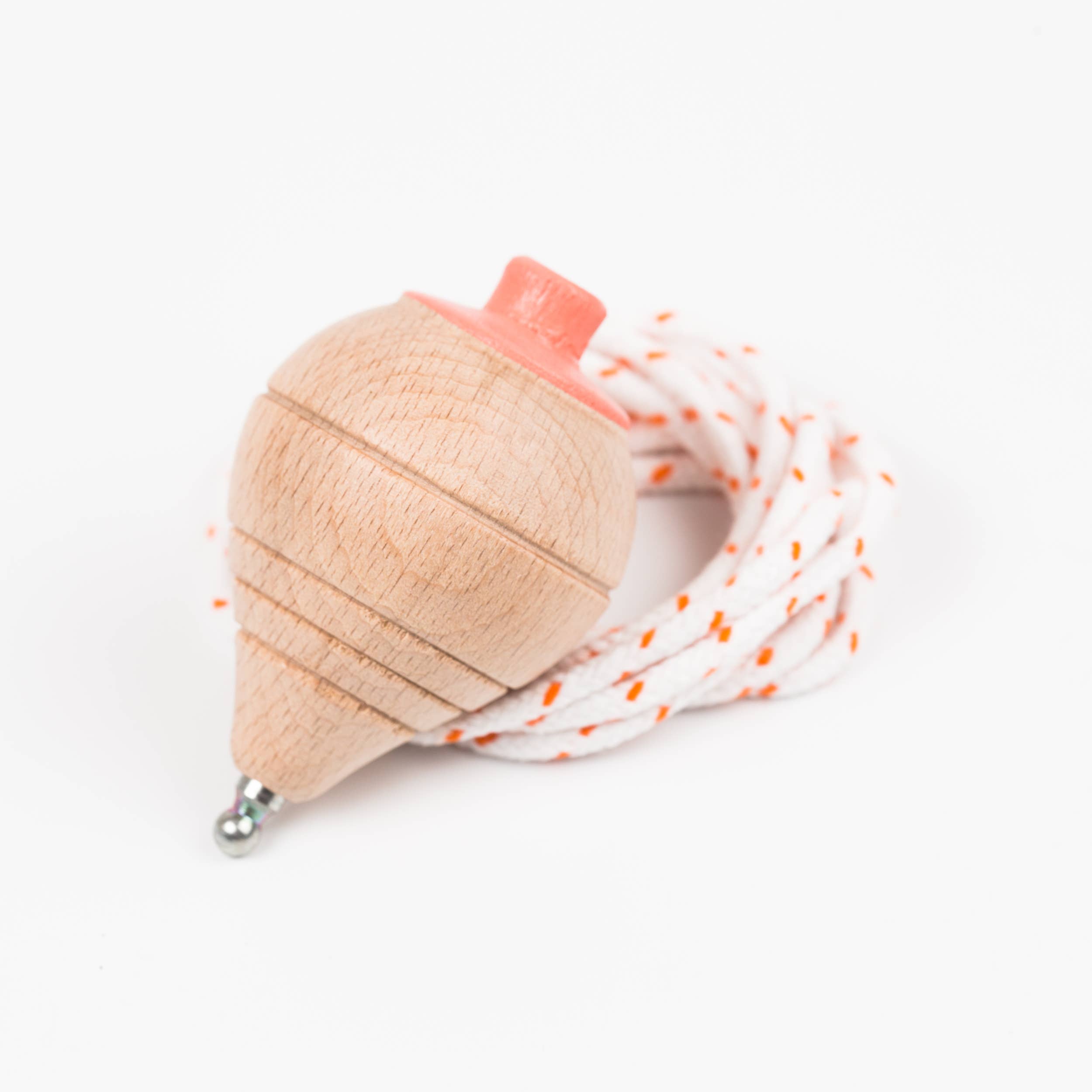 Kreisel aus Holz - Koralle