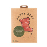 Bunte HappyBear Trainingshose in fröhlichen Prints, bequem und dehnbar, macht das Toilettentraining spielerisch leicht.