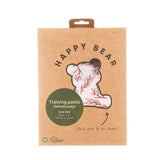 Bunte HappyBear Trainingshose in fröhlichen Prints, bequem und dehnbar, macht das Toilettentraining spielerisch leicht.