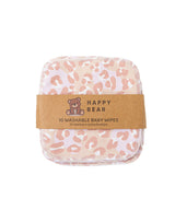 HappyBear waschbare Babytücher 15x15 cm, nachhaltig aus Baumwolle und Bambus, ideal für Po, Hände und Gesicht.