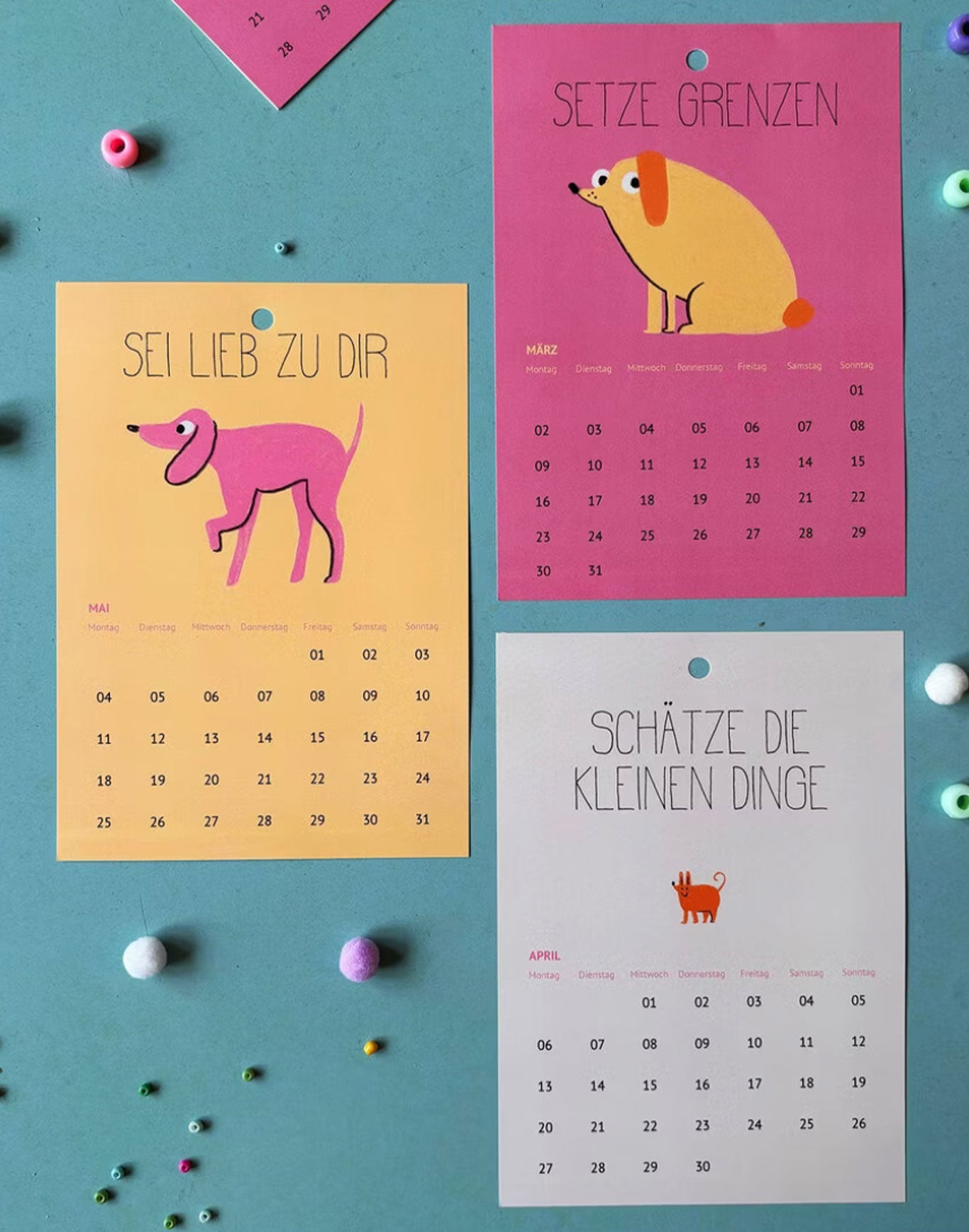 Postkartenkalender 2026 mit liebevollen Illustrationen kleiner Hunde – Der kleine liebe Hunde Kalender mit Tipps und Herz fürs ganze Jahr.