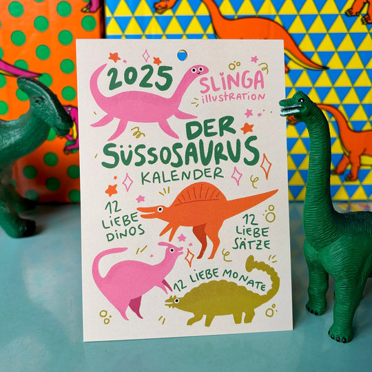 SÜSSOSAURIER KALENDER 2025 KLEIN