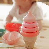 Montessori Entdeckungsset aus Holz und Silikon für Babys 3-36 Monate, ideales Geschenk für Babyparty, Taufe oder Geburtstag, unterstützt Entwicklung, Motorik und spielerisches Lernen.