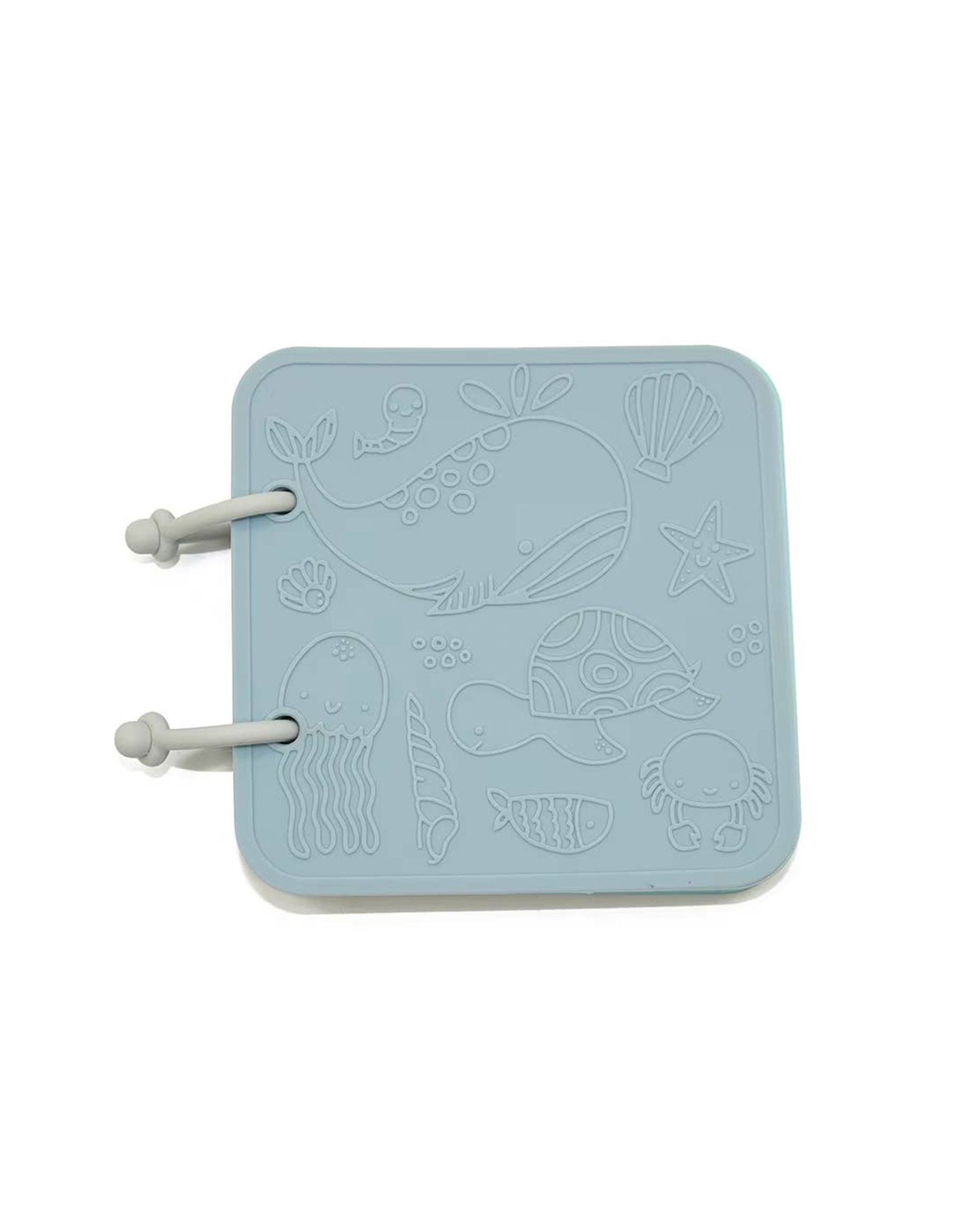 Silikon Badebuch Seemann für Babys, sensorisches Badespielzeug mit erhabenen Texturen und niedlichen Tieren, wasserfest und spülmaschinengeeignet.