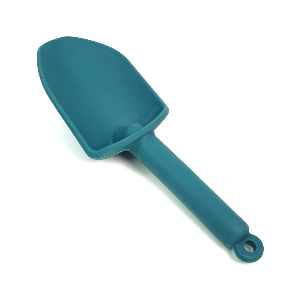 Silikon-Strandset mit Eimer, Schaufel und 5 bunten Sandformen – umweltfreundliches, sicheres Spielzeug für Strand, Garten oder Sandkasten, ideal für kreatives Spielen.