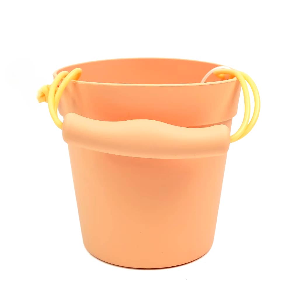 Silikon-Strandspielzeug für Kinder, langlebig, faltbar und umweltfreundlich, inklusive Eimer, Schaufel und 4 Formen, leicht zu reinigen.