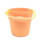 Silikon-Strandspielzeug für Kinder, langlebig, faltbar und umweltfreundlich, inklusive Eimer, Schaufel und 4 Formen, leicht zu reinigen.