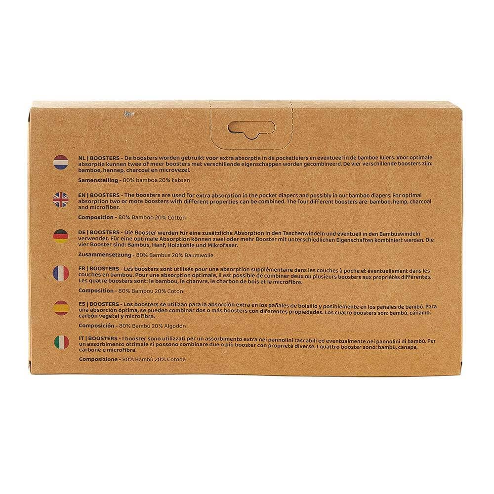 HappyBear Bamboo Booster für trockene Babys, saugfähige Bambus-Einlage für Stoffwindeln, perfekt für Nacht oder lange Wickelintervalle.