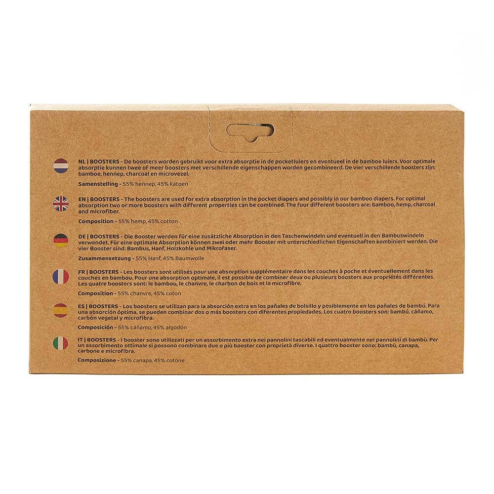 HappyBear Hanf-Booster für trockene Babys, extra absorbierende Hanf-Einlage für Stoffwindeln, schützt zuverlässig vor Auslaufen.