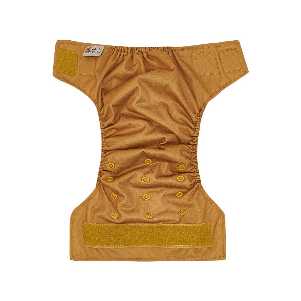 Nachhaltige HappyBear Windel mit weichem Innenfutter und saugstarker Bambuseinlage – größenverstellbar, bequem und umweltfreundlich.