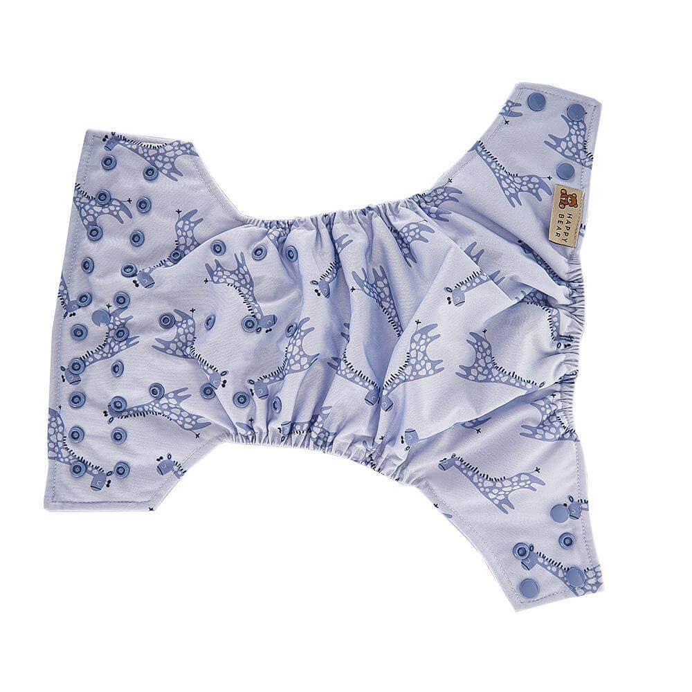 Nachhaltige HappyBear Stoffwindel mit verstellbarer Größe und doppeltem Auslaufschutz – bequem, atmungsaktiv und perfekt von Geburt bis zum Töpfchentraining.