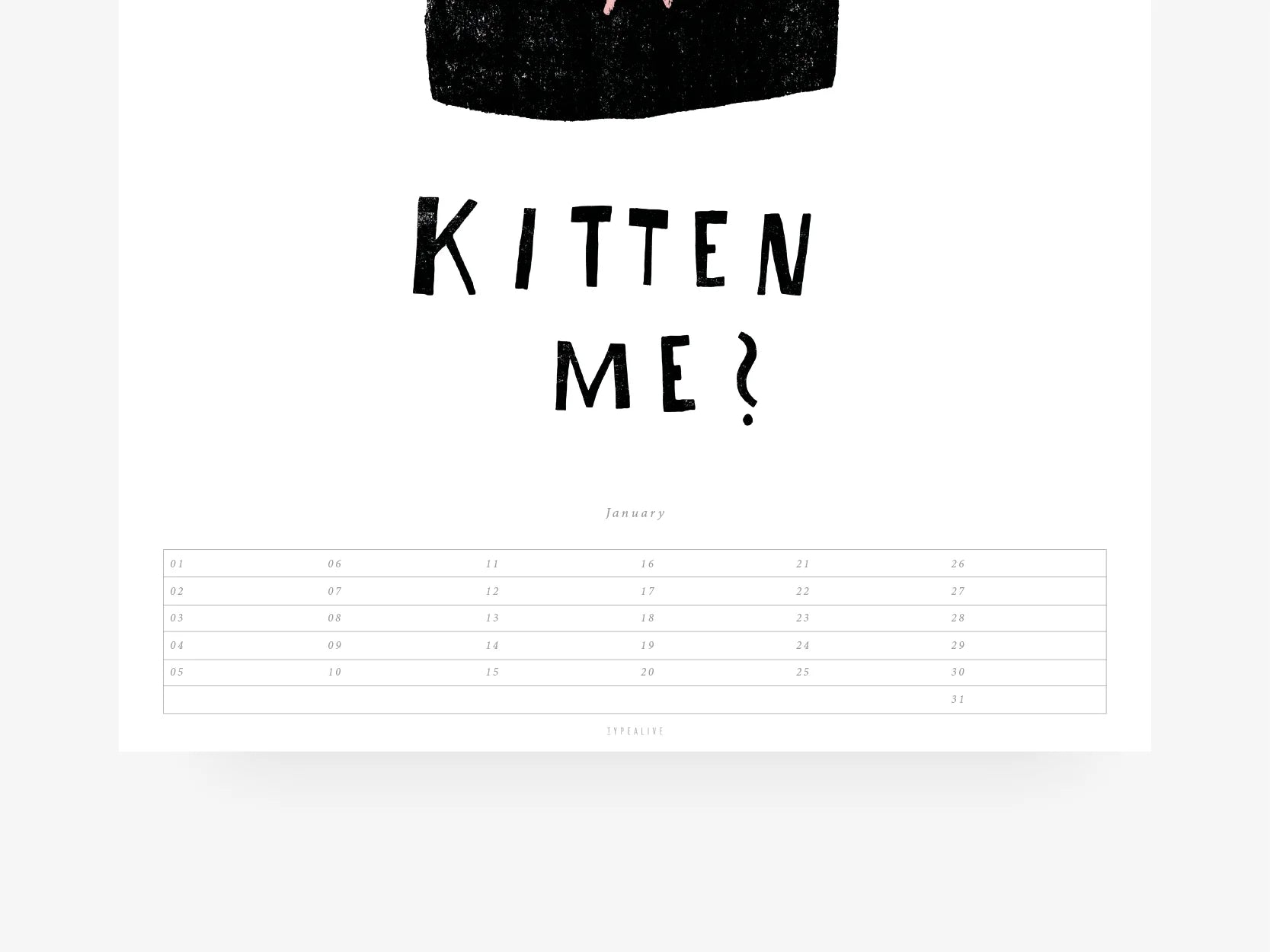 WANDKALENDER - CATISFACTION
