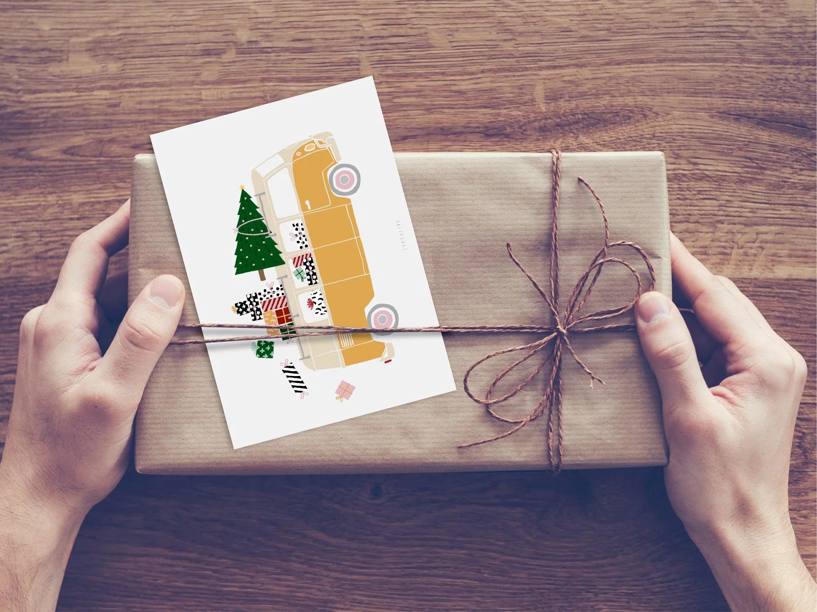 POSTKARTE - DRIVING HOME FOR CHRISTMAS