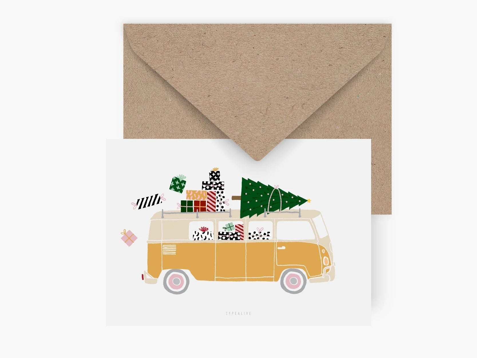 POSTKARTE - DRIVING HOME FOR CHRISTMAS